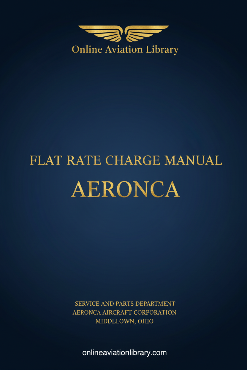 Aeronca Flat Rate Charge Manual - Standard Cover Page