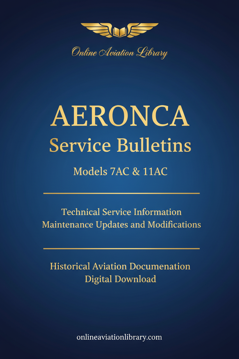 Aeronca Service Bulletins Standard Cover Page