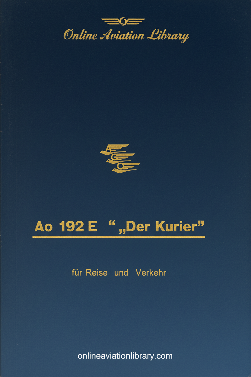 AGO Ao 192 E Der Kurier Baubeschreibung Cover