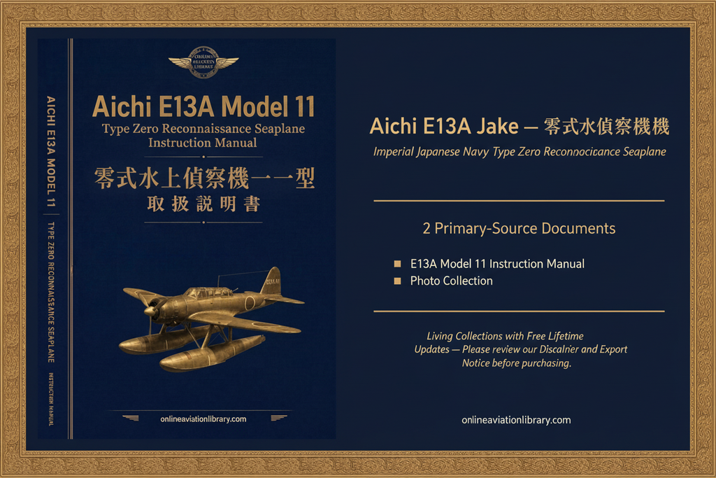 Aichi E13A Jake — Double-Spread Banner