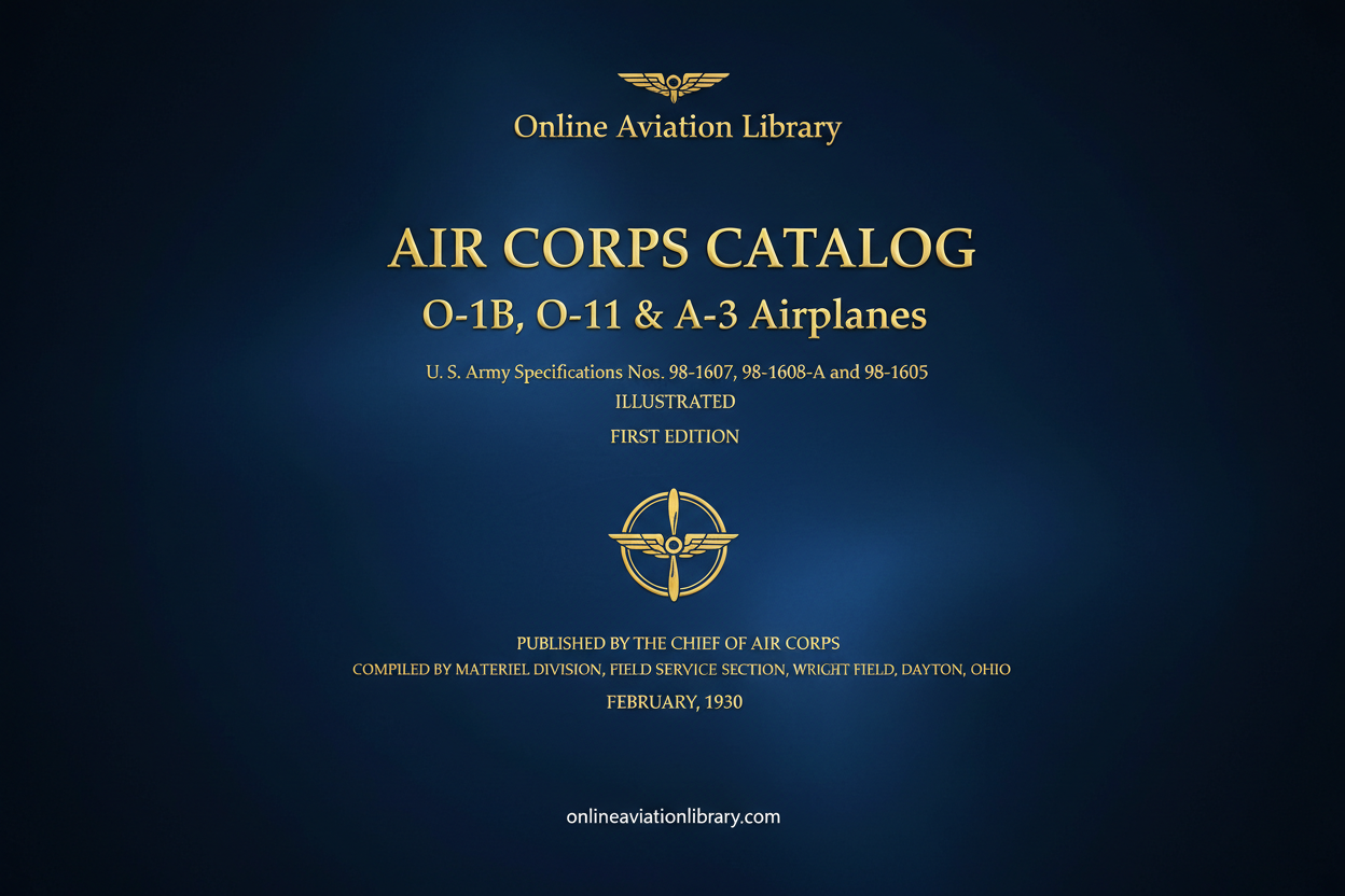 Air Corps Catalog Cover Page