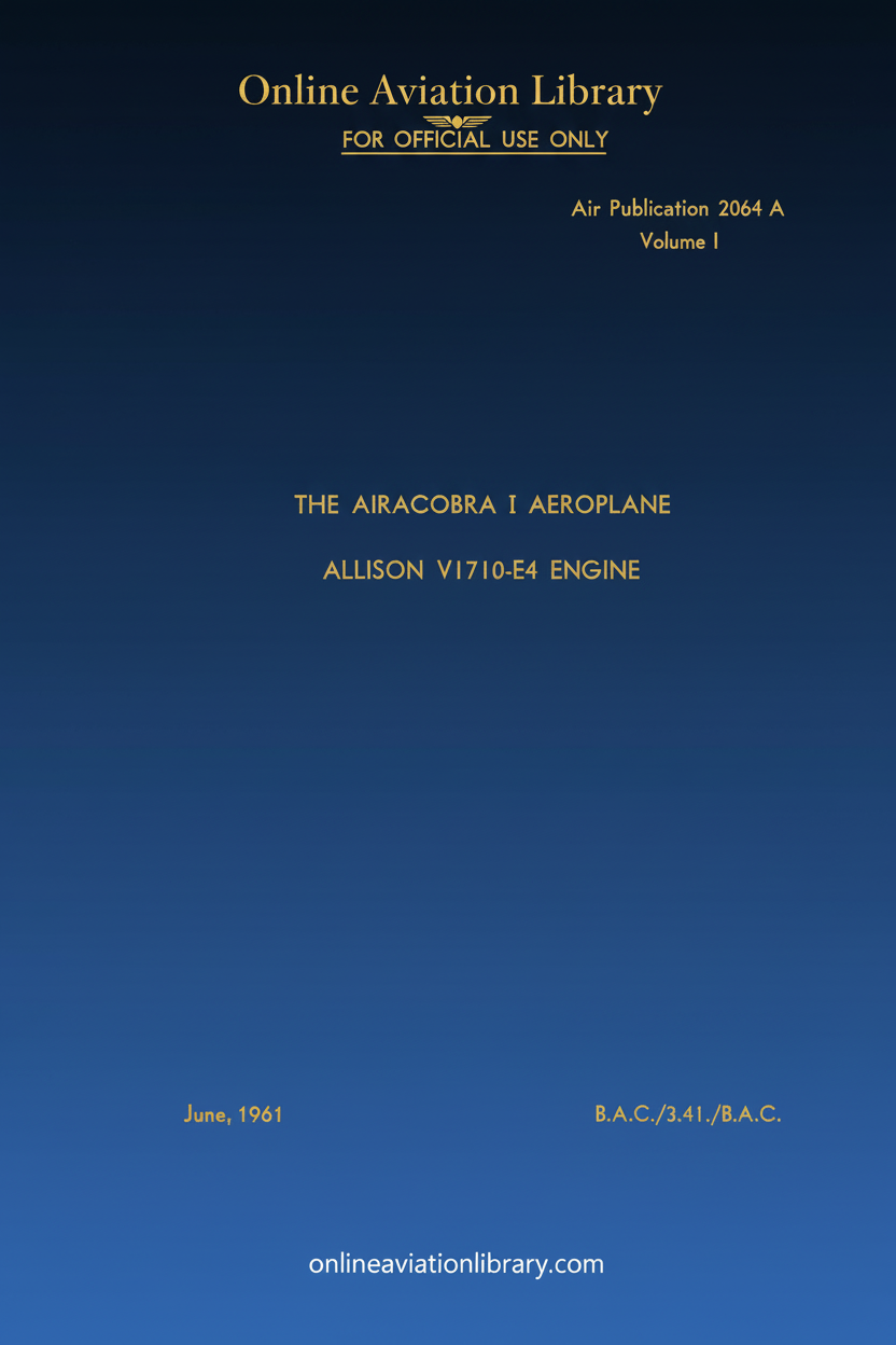Airacobra I Air Publication 2064A Cover