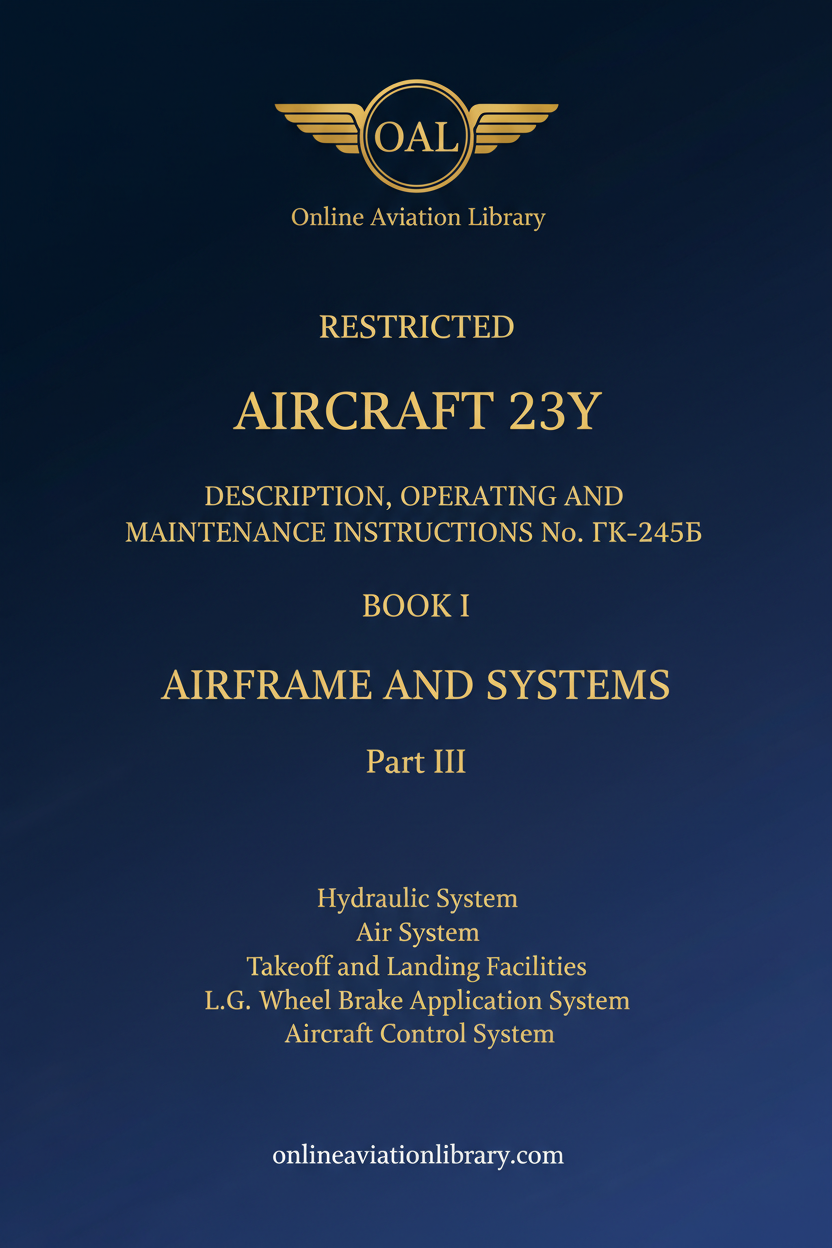 Aircraft 23Y Book I Part III Standard Cover Page TEXT