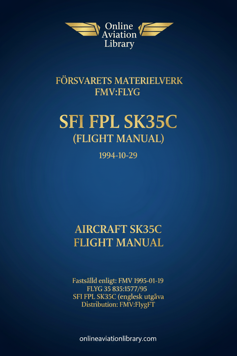 AIRCRAFT SK35C Flight Manual Cover Page