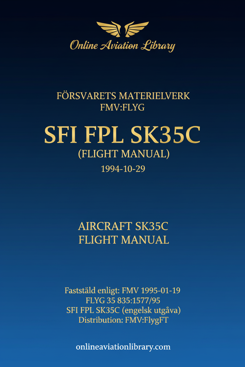 AIRCRAFT SK35C Flight Manual Cover Page