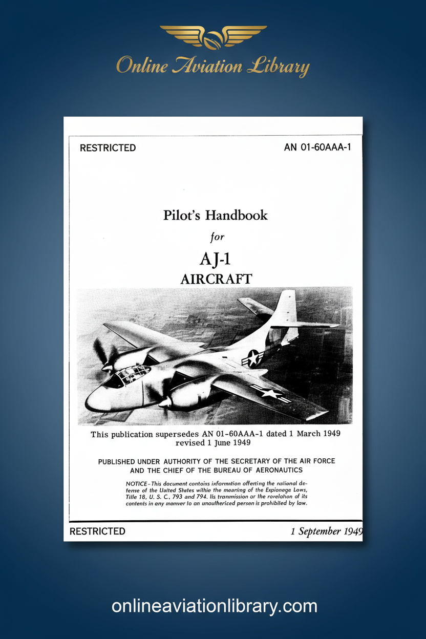 AJ-1 Pilot's Handbook Standard Cover Page 2
