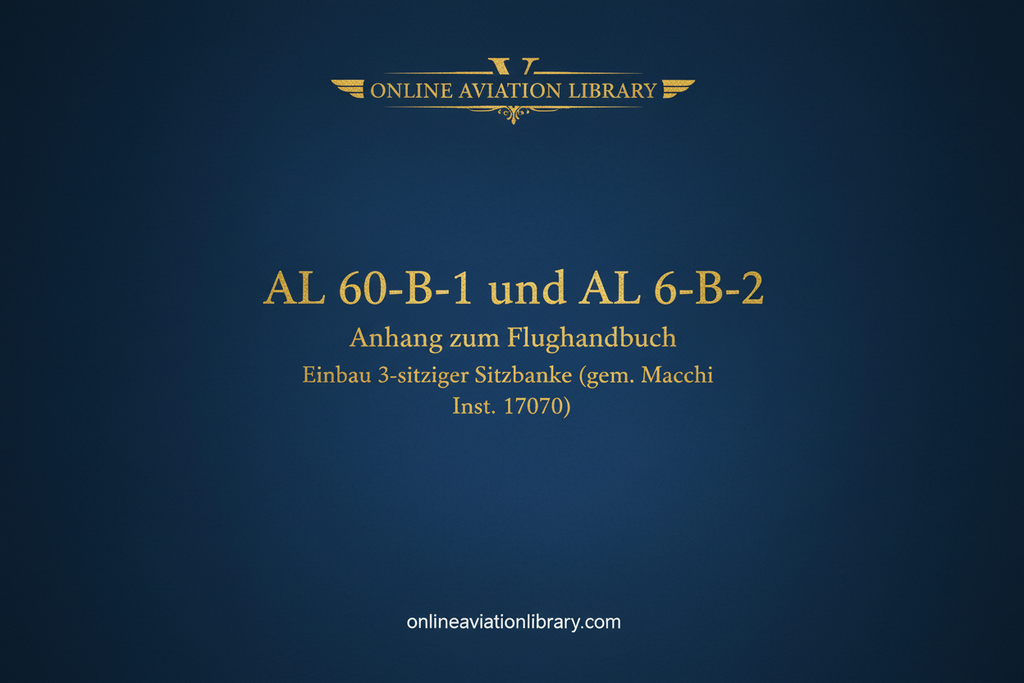 AL 60-B Flight Manual Supplement Cover Page