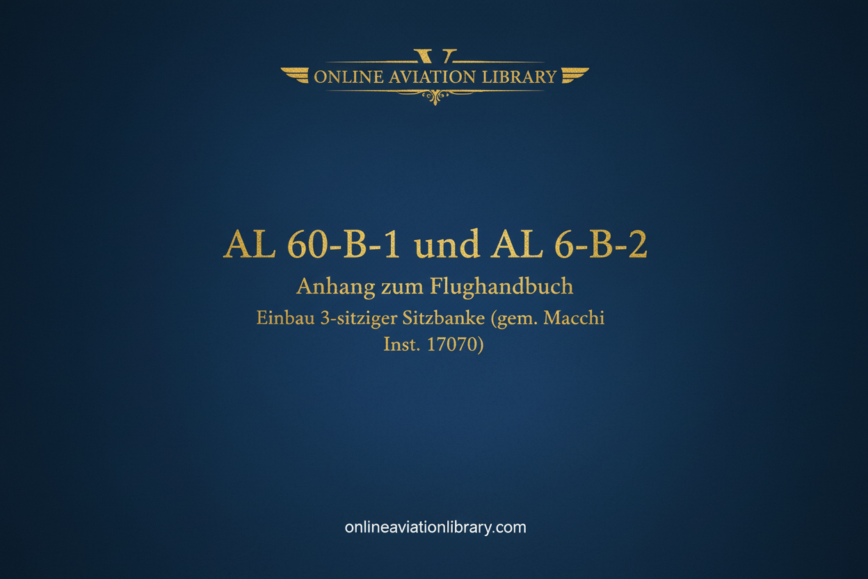 AL 60-B Flight Manual Supplement Cover Page