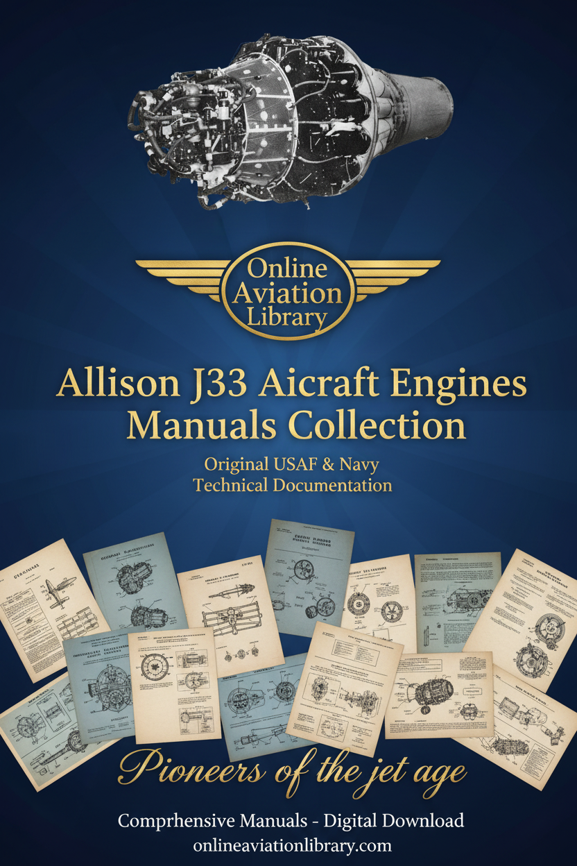 Allison J33 Aircraft Engines Vertical Banner