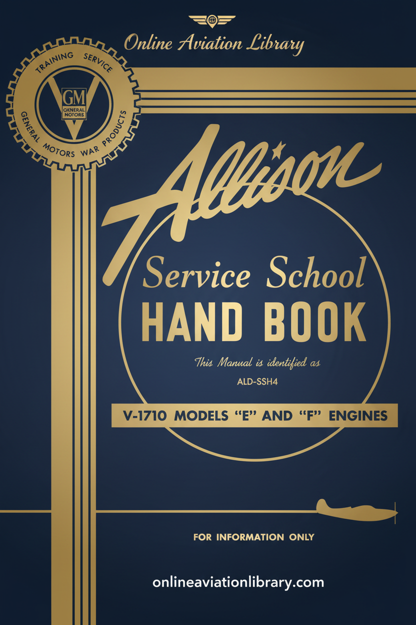 Allison Service School Hand Book Cover Page