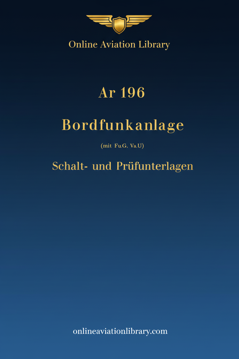Ar 196 Bordfunkanlage Standard Cover Page