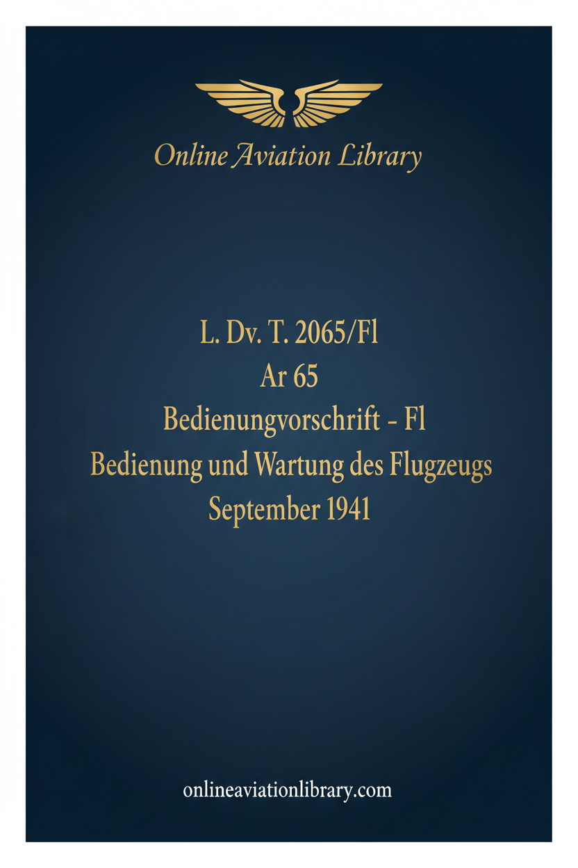 Ar 65 Bedienungsvorschrift Text Cover
