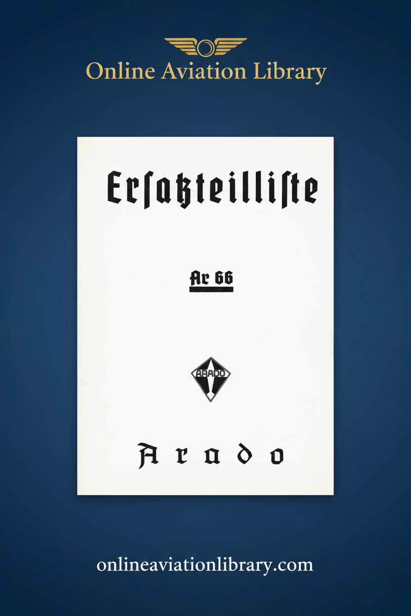 Ar 66 Ersatzteilliste Standard Cover Page 2