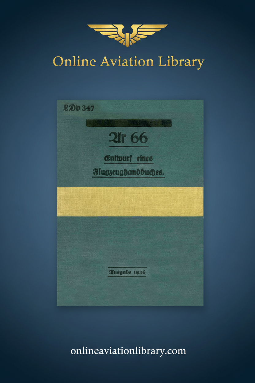 Ar 66 Flugzeughandbuch Standard Cover Page 2