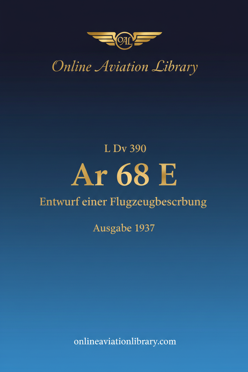 Ar 68 E Aircraft Description Standard Cover Page
