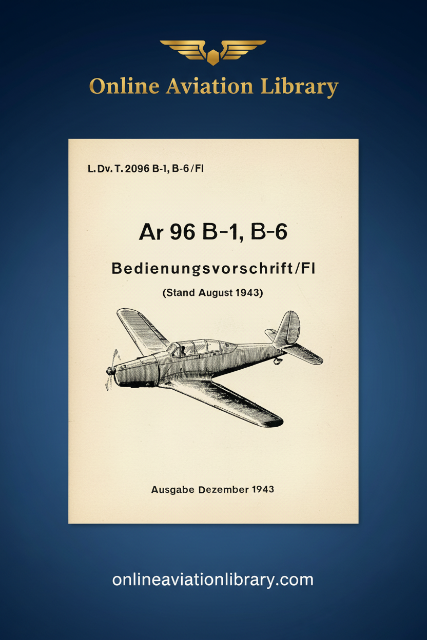 Ar 96 B-1, B-6 Bedienungsvorschrift Standard Cover Page 2