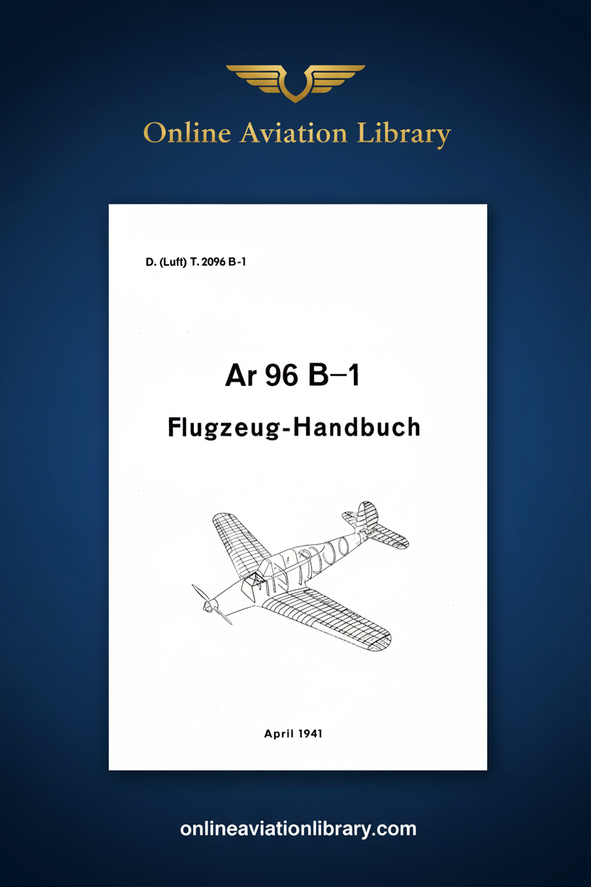 Ar 96 B-1 Flugzeug-Handbuch Standard Cover Page 2