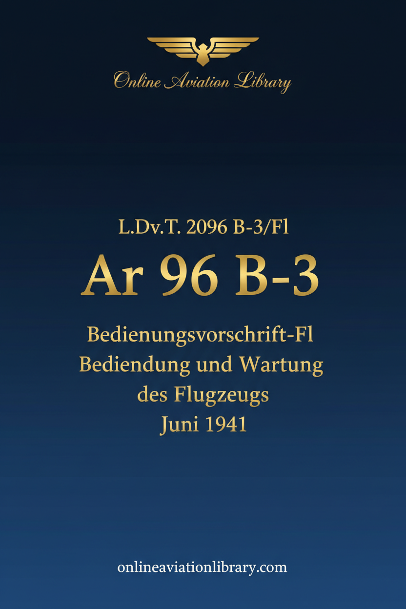 Ar 96 B-3 Bedienungsvorschrift Standard Cover Page