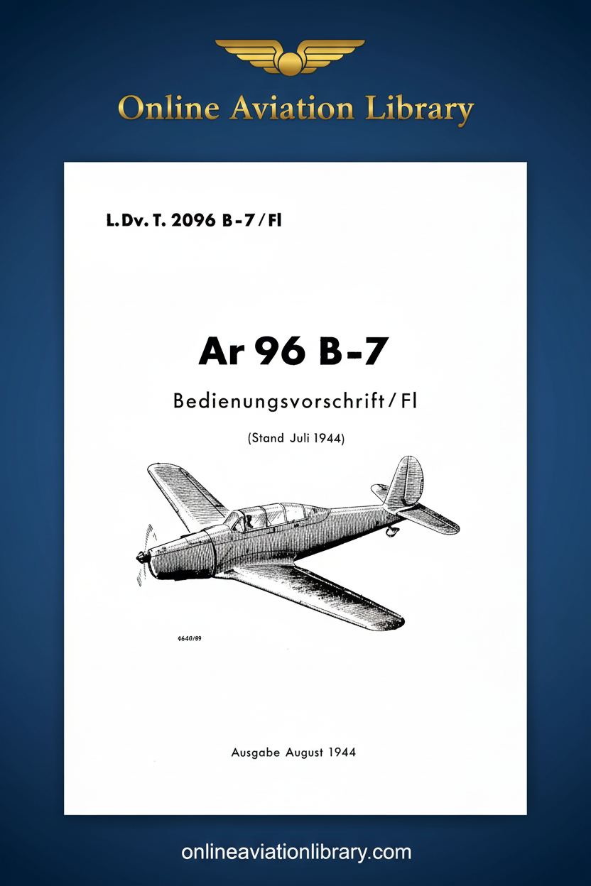 Ar 96 B-7 Bedienungsvorschrift Standard Cover Page 2