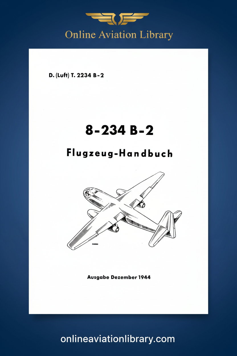 Arado 8-234 B-2 Flugzeug-Handbuch Standard Cover Page