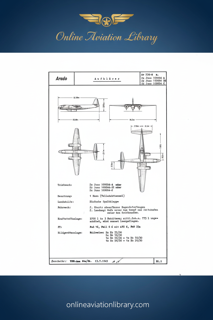 Arado Ar 234 Ausklärer Standard Cover Page