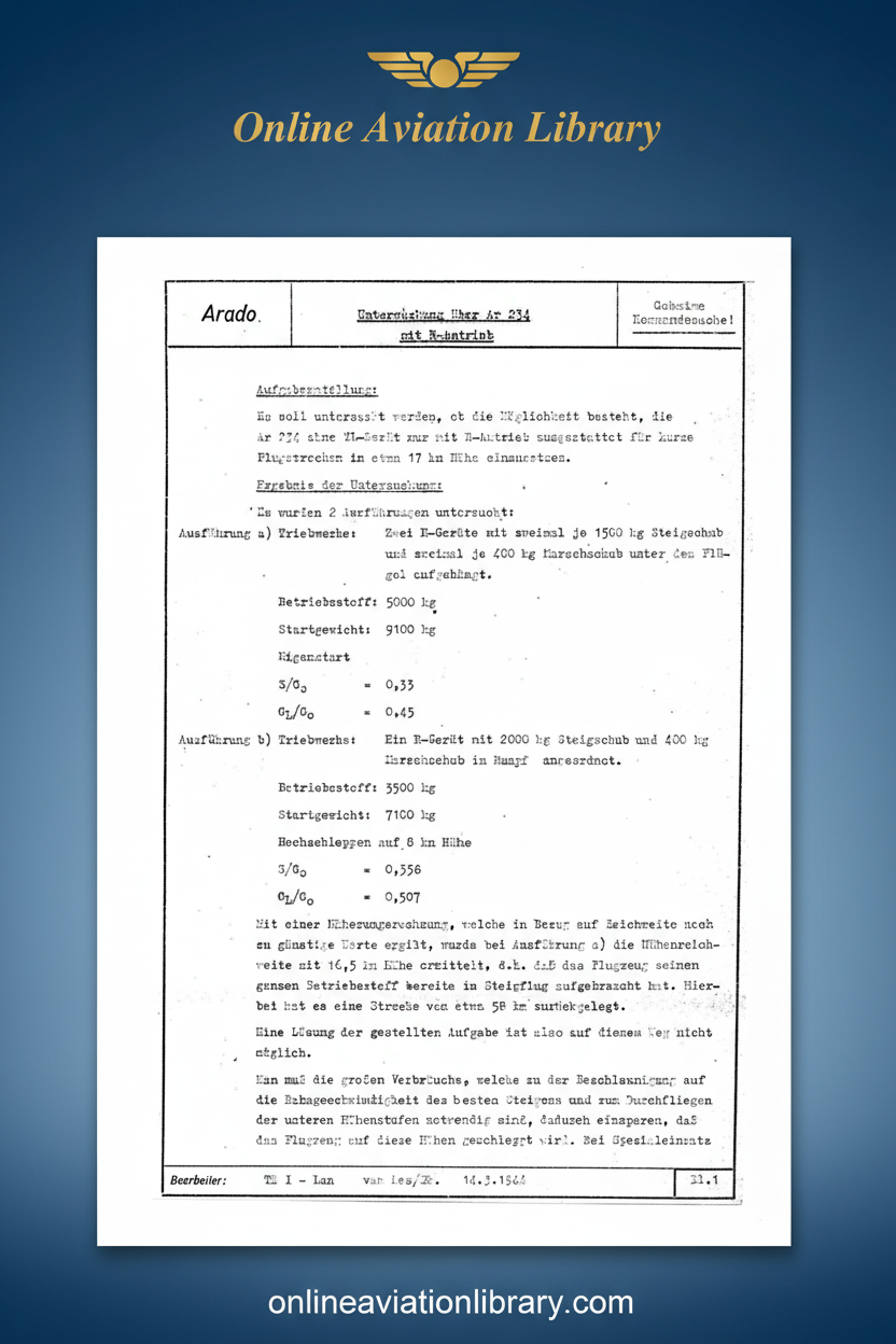 Arado Ar 234 R-Antrieb Standard Cover Page