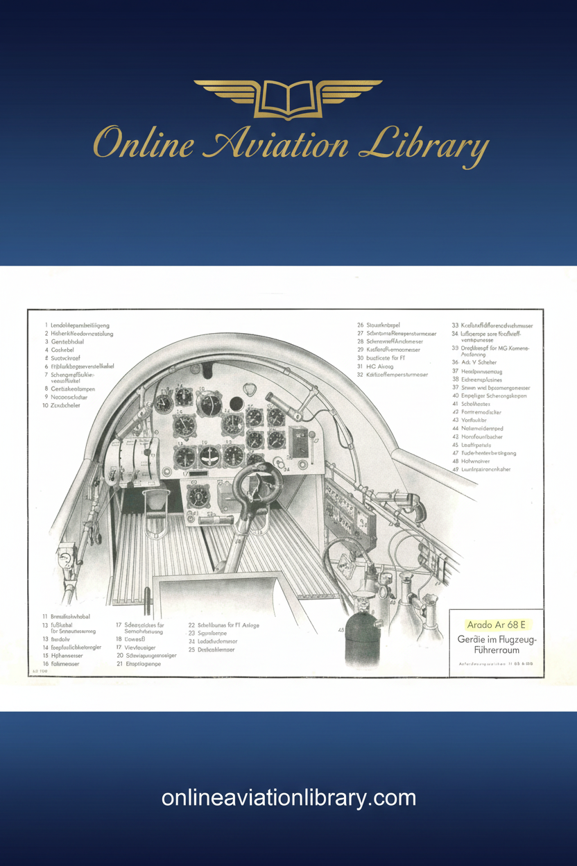 Arado Ar 68 E Cockpit Diagram Standard Cover Page 2