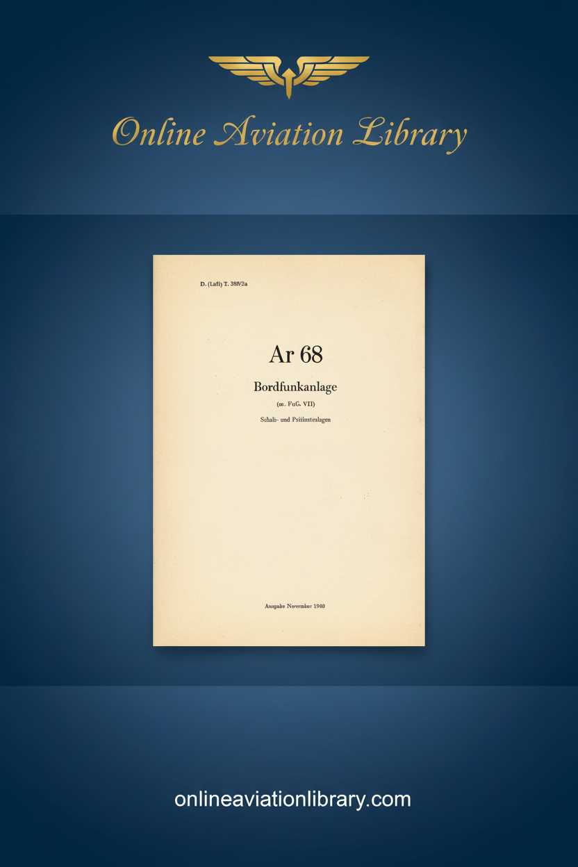 Arado Ar 68 Radio Equipment Manual Standard Cover Page 2