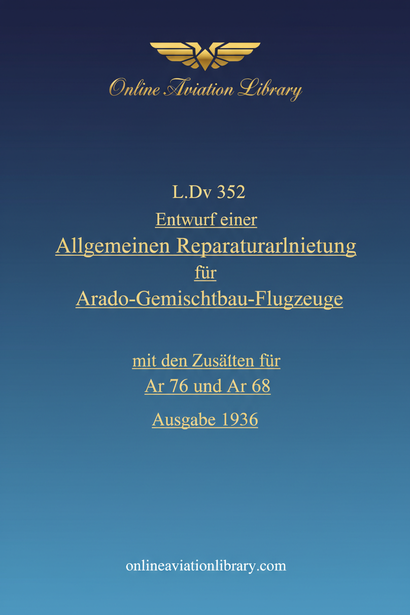 Arado Repair Manual Standard Cover Page