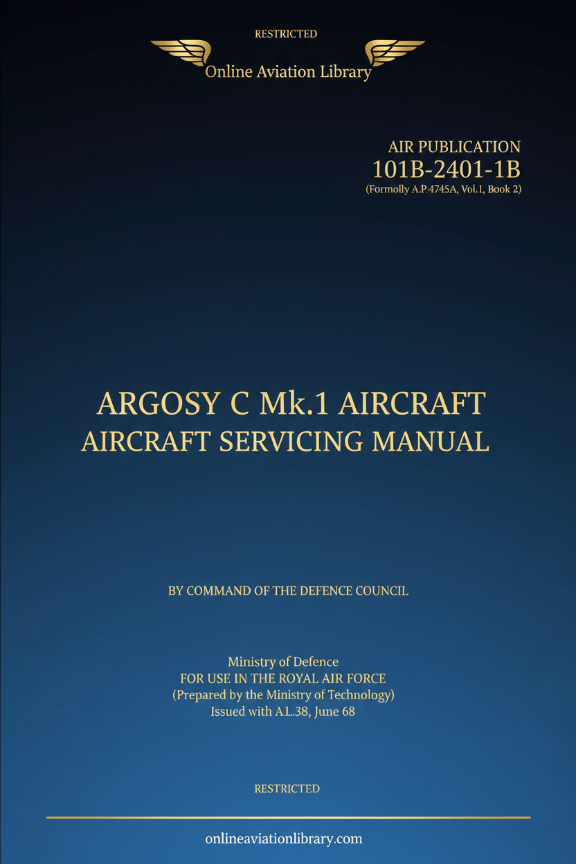 Argosy C Mk.1 Aircraft Servicing Manual Standard Cover Page