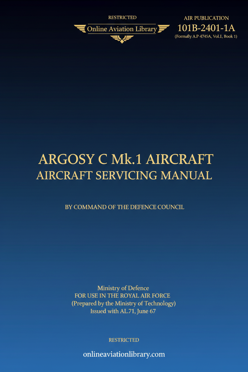 Argosy C Mk.1 Aircraft Servicing Manual Standard Cover Page