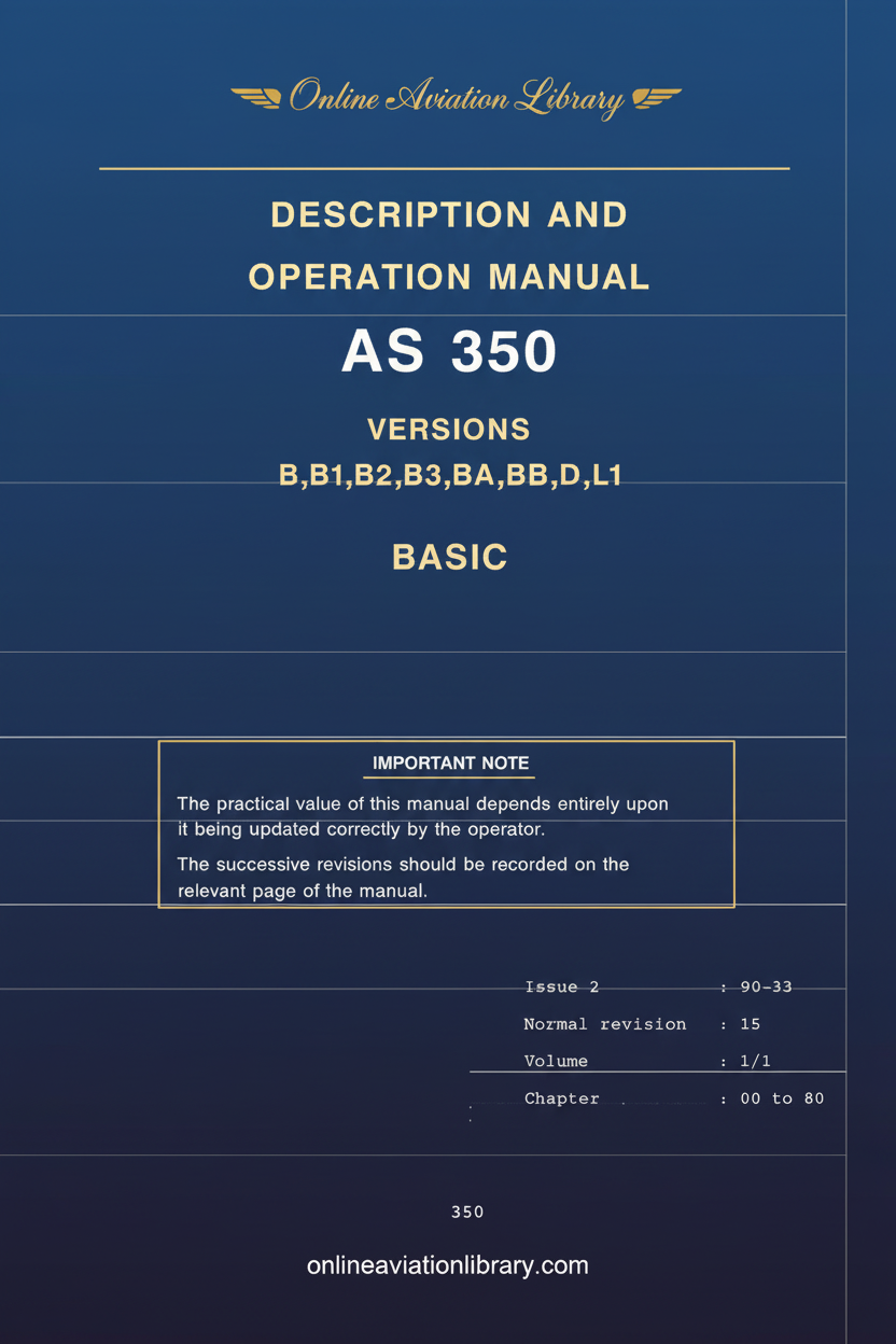 AS 350 Description and Operation Manual Cover Page
