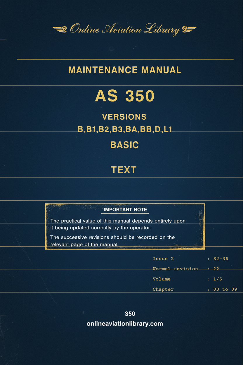 AS 350 Maintenance Manual Cover Page