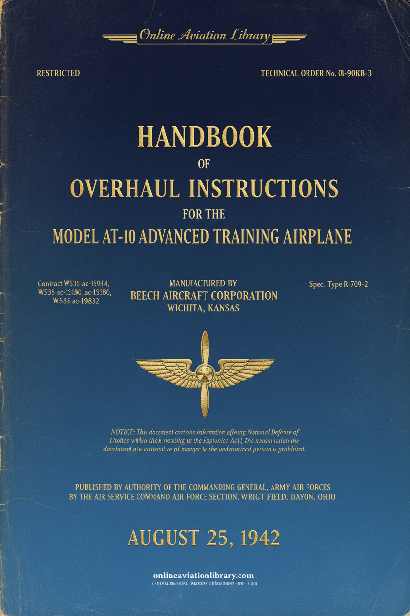 AT-10 Overhaul Instructions Manual Cover Page