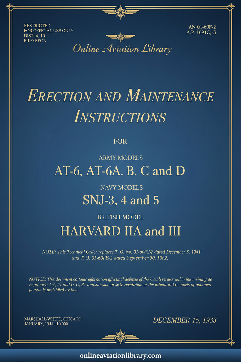 AT-6 Erection and Maintenance Instructions Standard Cover Page