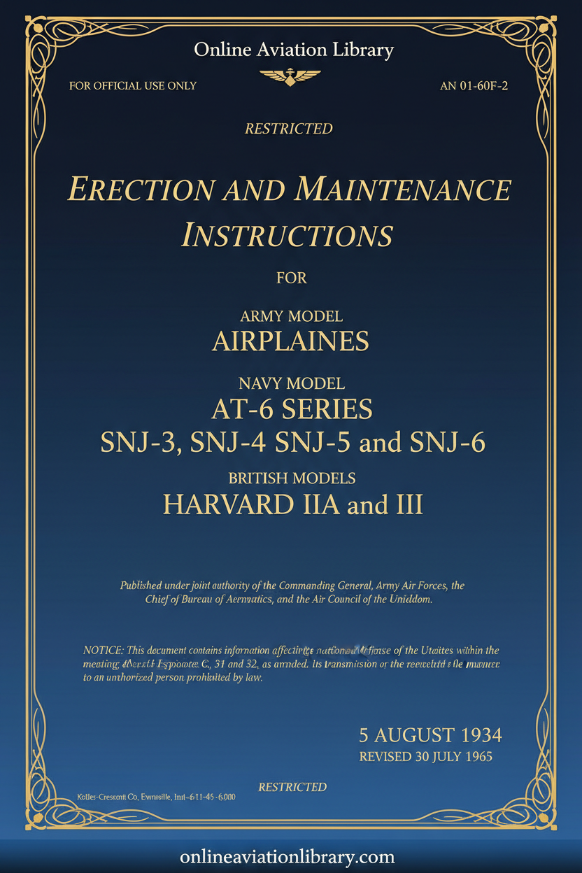 AT-6 Series Erection and Maintenance Instructions Standard Cover Page