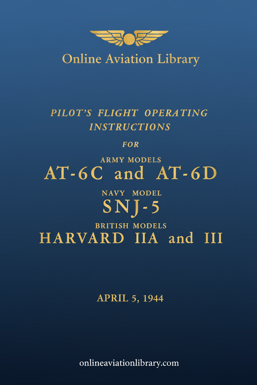 AT-6C/AT-6D/SNJ-5/Harvard Standard Cover Page