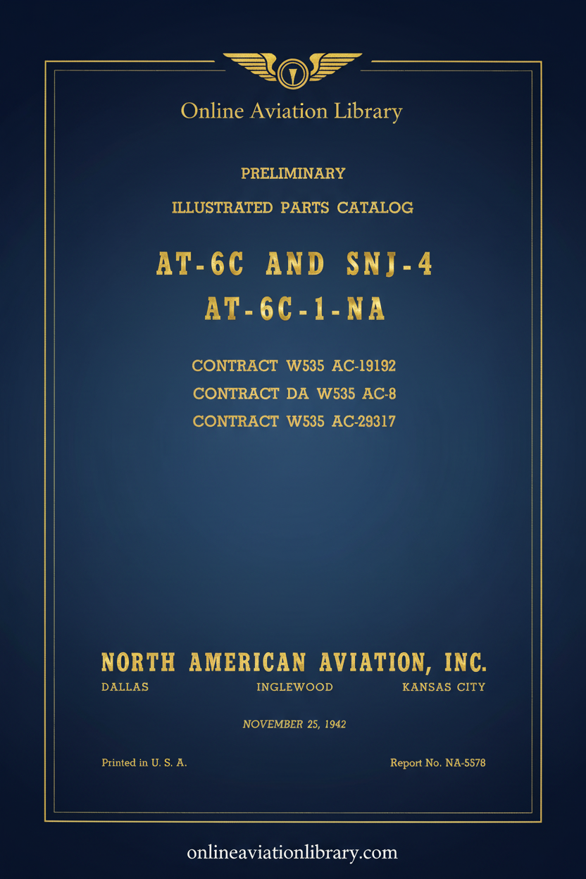 AT-6C/SNJ-4 Parts Catalog Standard Cover Page