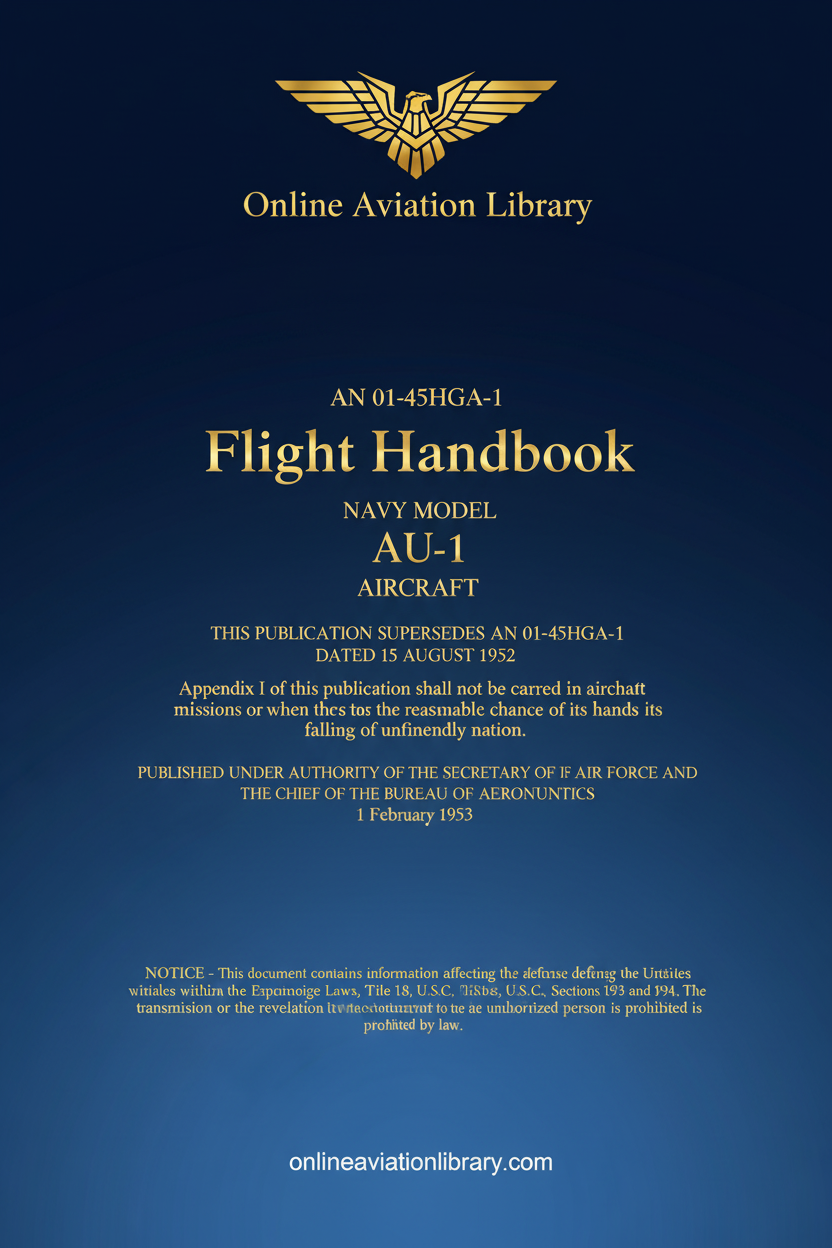 AU-1 Flight Handbook Cover
