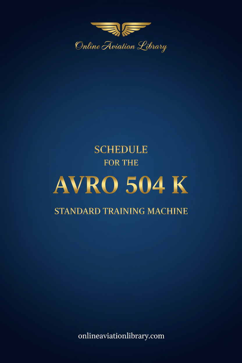 AVRO 504 K Standard Cover Page