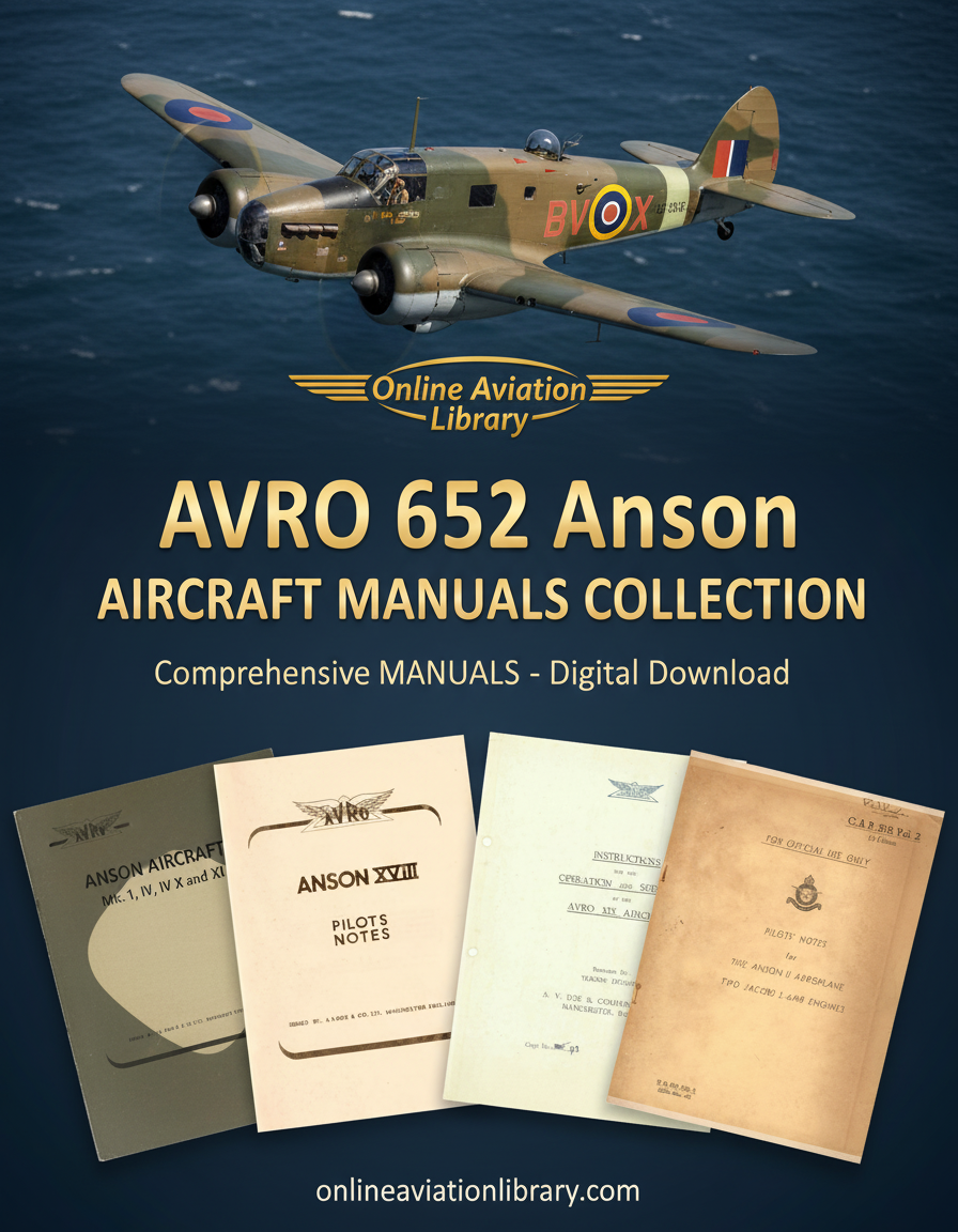 AVRO 652 Anson Aircraft Manuals Banner