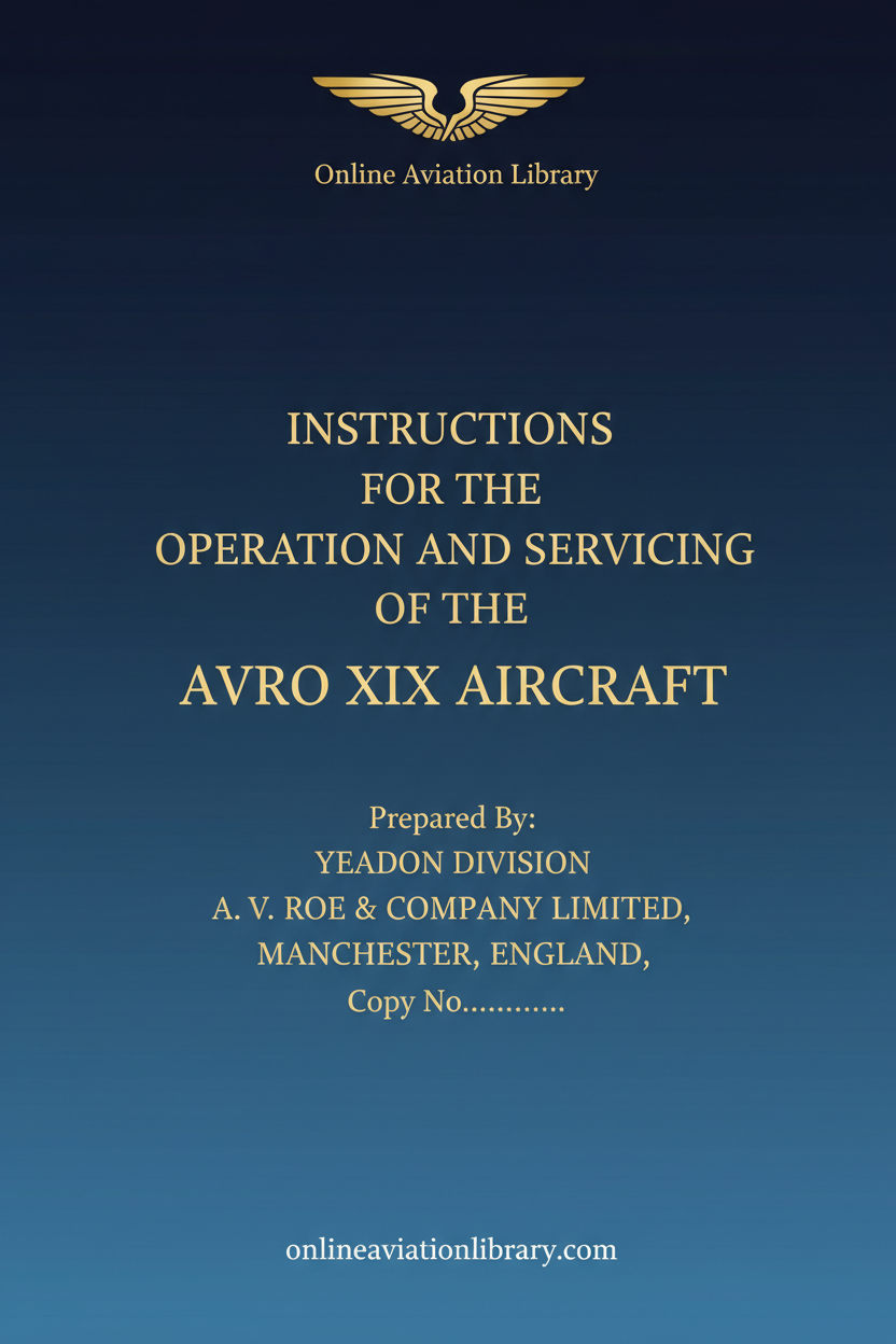 Avro XIX Standard Cover Page - Text Only