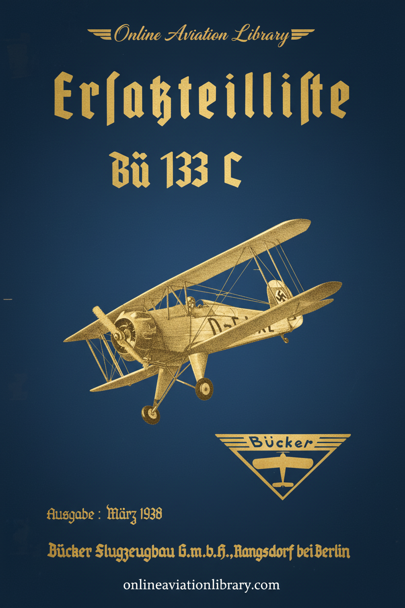 Bü 133 C Ersatzteilliste Cover Page