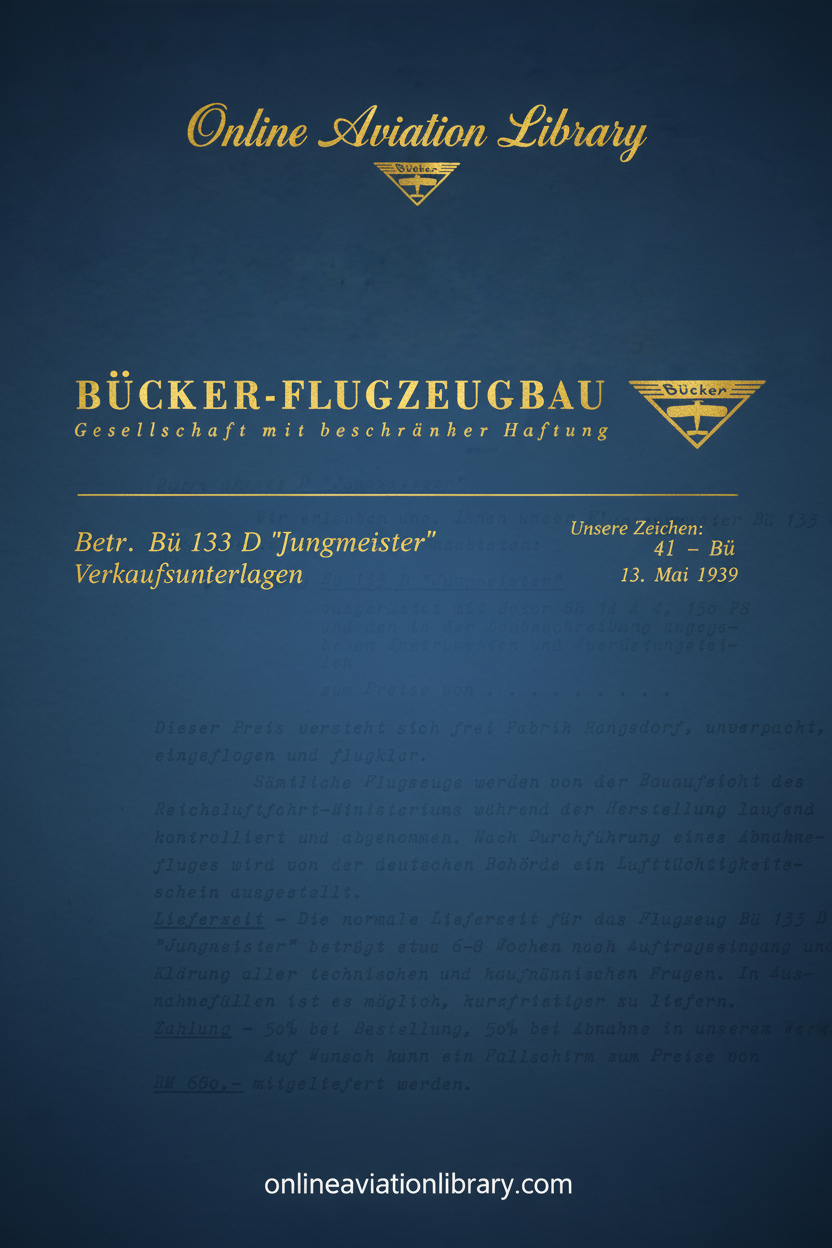Bü 133 D Verkaufsunterlagen Cover Page