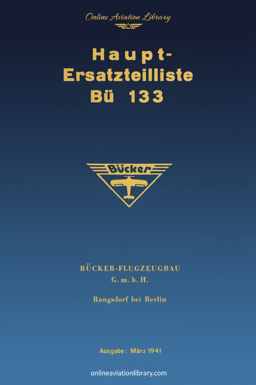 Bü 133 Haupt-Ersatzteilliste Cover Page