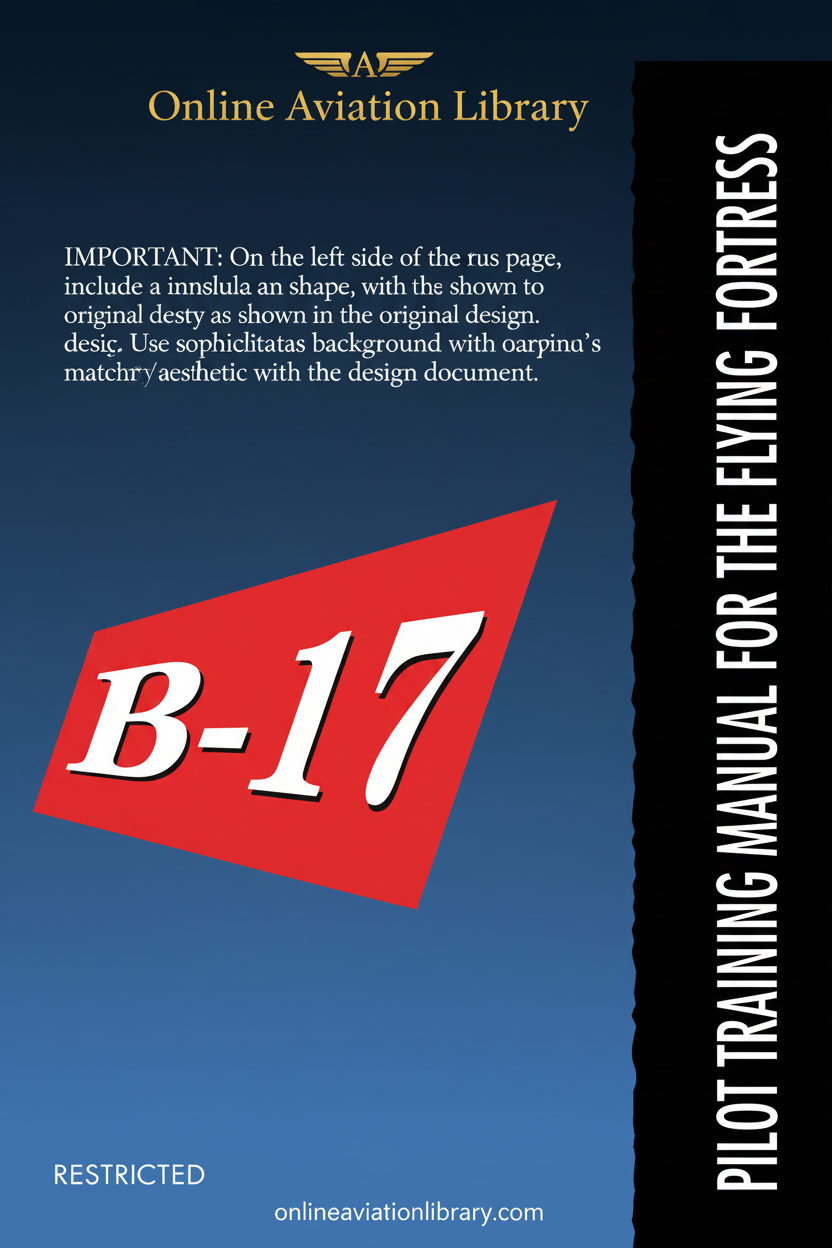B-17 Flying Fortress Pilot Training Manual Cover