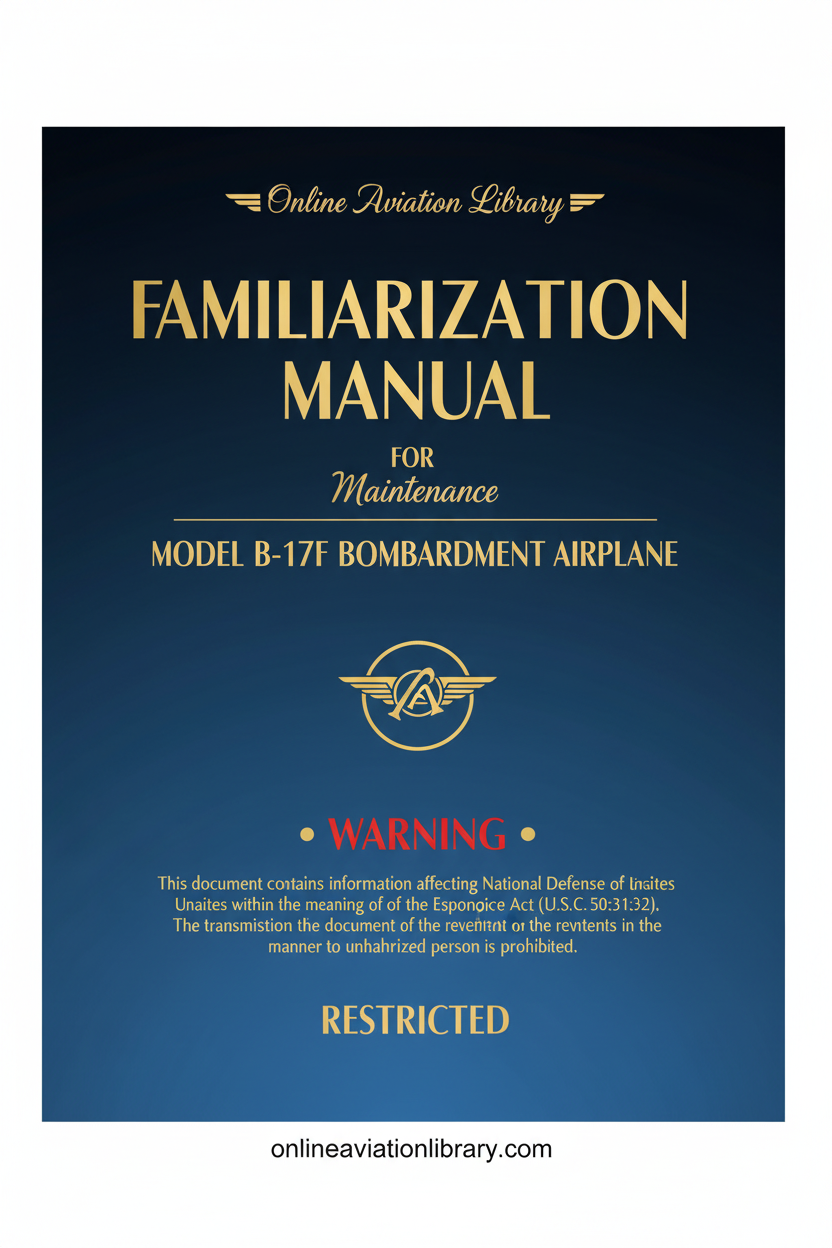 B-17F Familiarization Manual Cover Page
