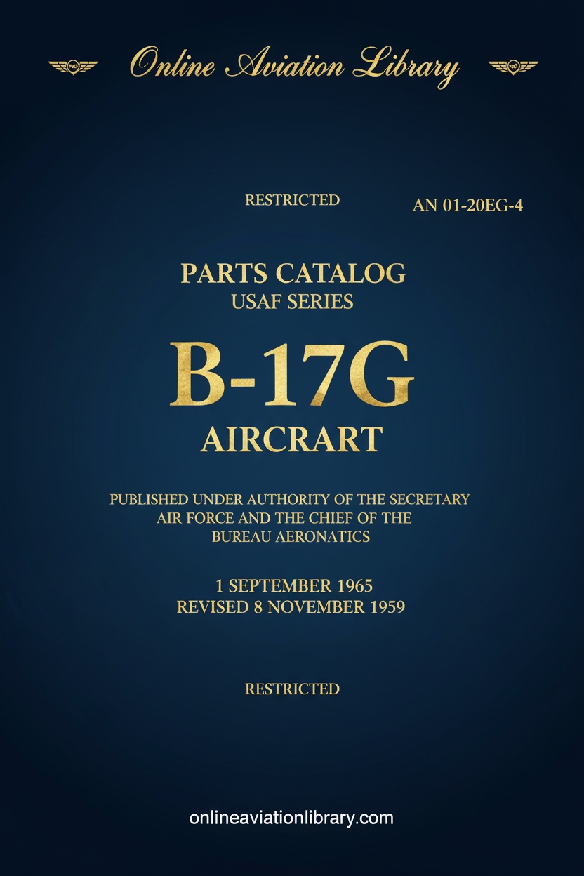 B-17G Parts Catalog Cover Page