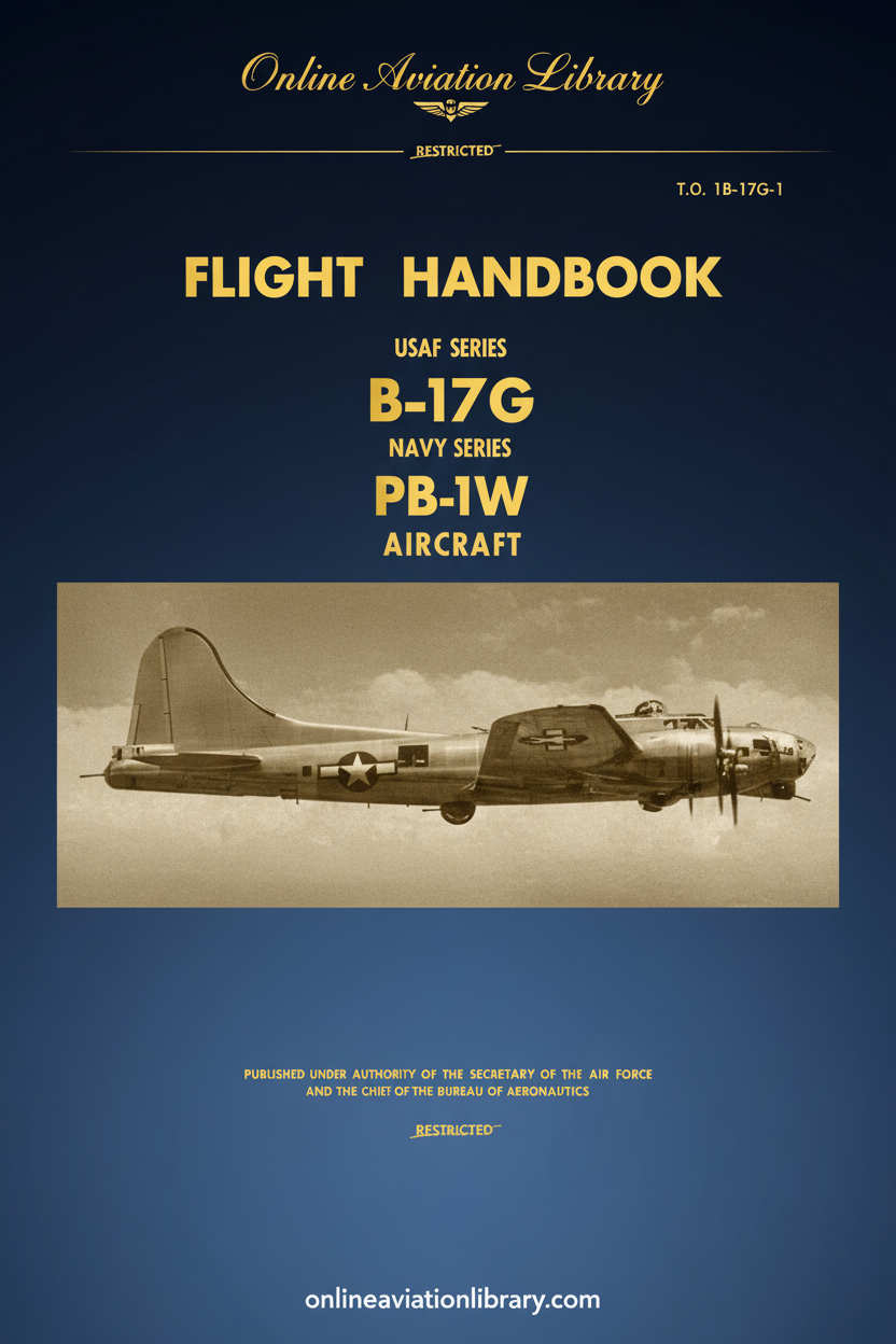 B-17G PB-1W Flight Handbook Cover Page