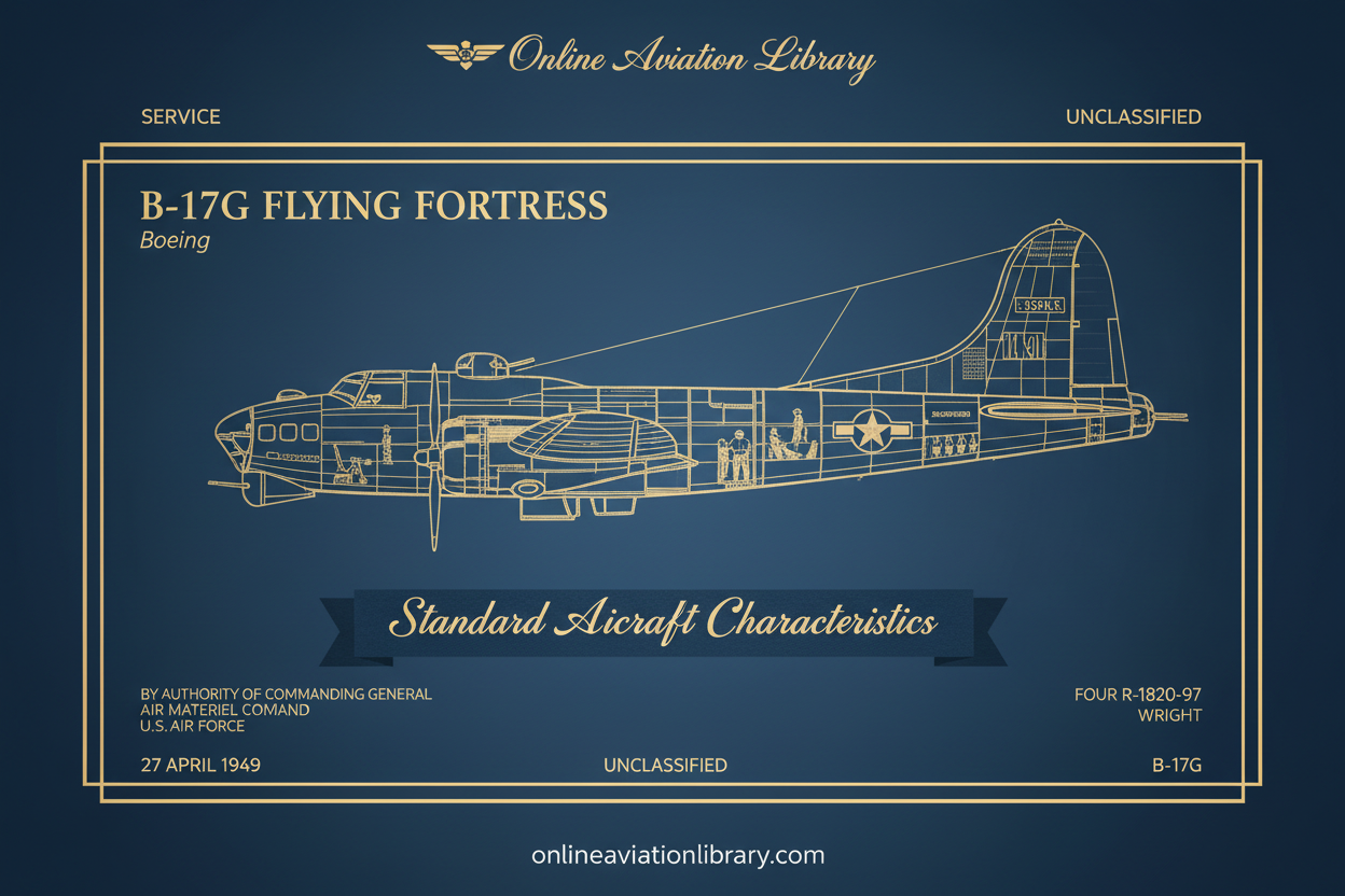 B-17G Standard Aircraft Characteristics Cover Page